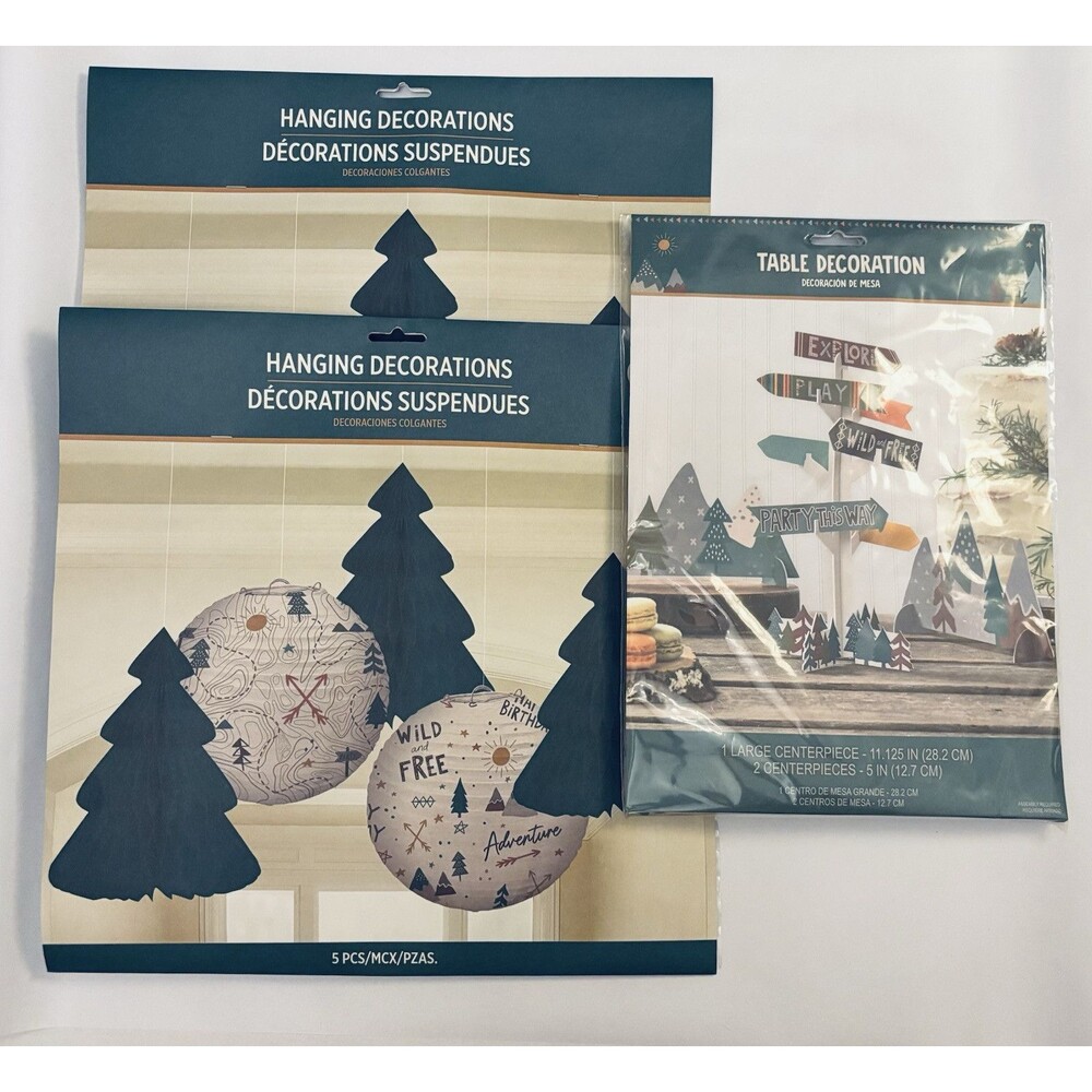 Adventure Awaits Birthday Party Decoration Lot Wild & Free Explore Travel Decor